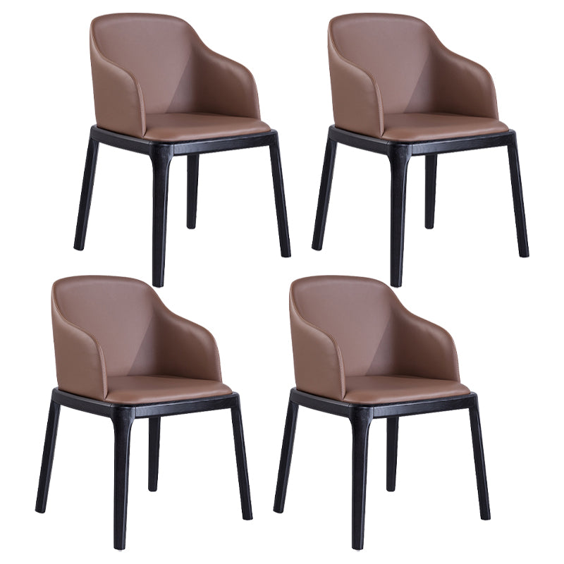 Solid Back Chair Wood Scandinavian Dining Kitchen Room Arm Chair