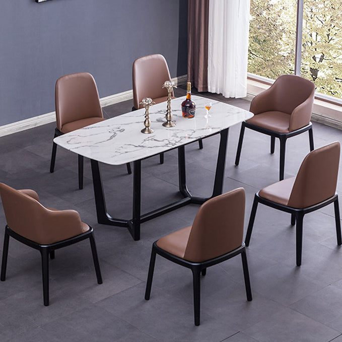 Solid Back Chair Wood Scandinavian Dining Kitchen Room Arm Chair