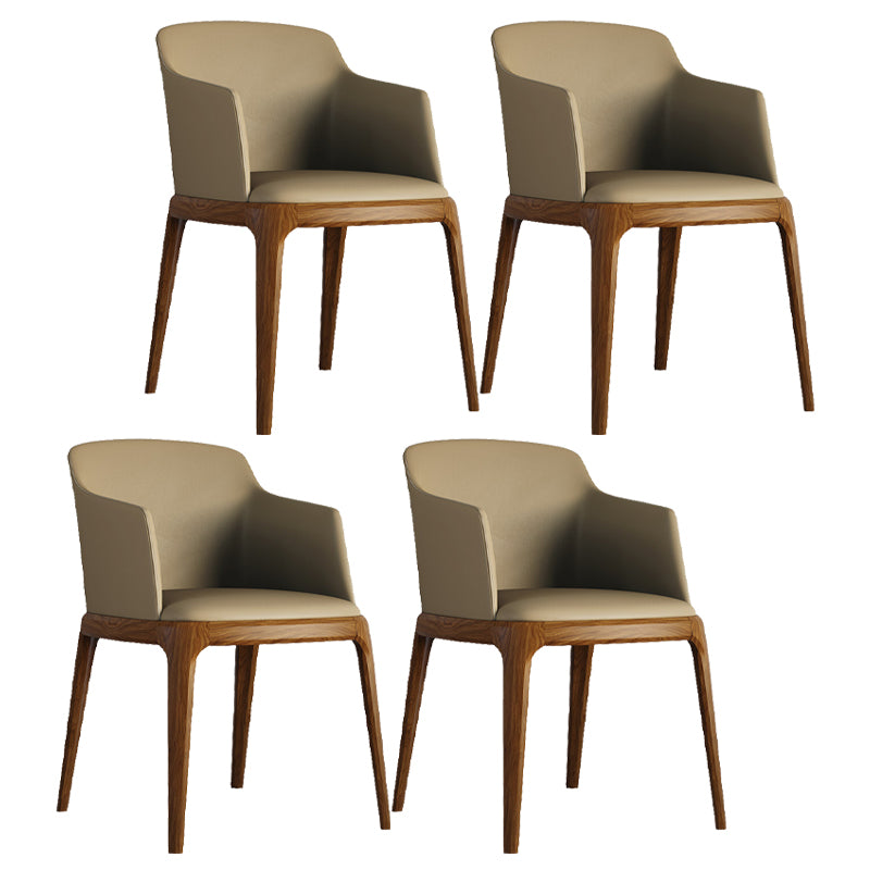 Solid Back Chair Wood Scandinavian Dining Kitchen Room Arm Chair