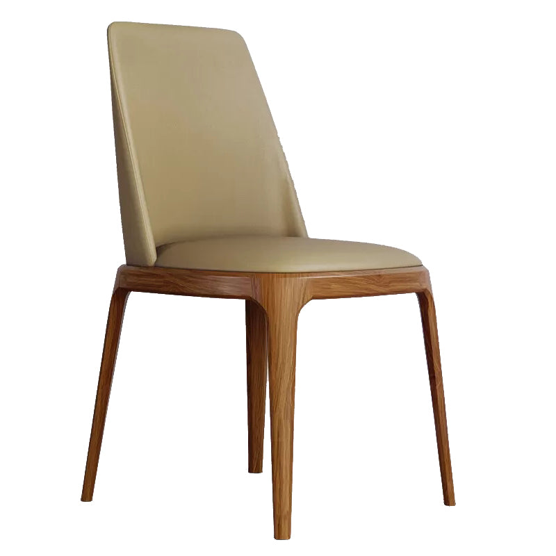 Solid Back Chair Wood Scandinavian Dining Kitchen Room Arm Chair