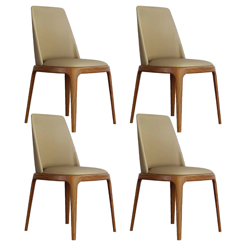 Solid Back Chair Wood Scandinavian Dining Kitchen Room Arm Chair