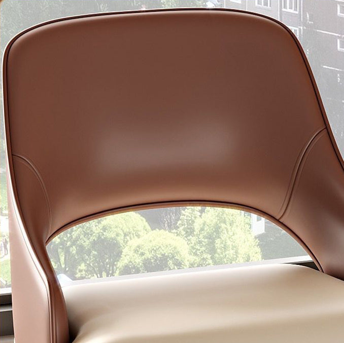 Upholstered Side Chair Glam Style Open Back Dining Accent Chair