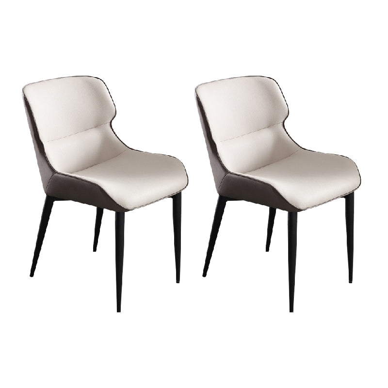 Contemporary Style Dining Chairs Arm Dining Chairs with Metal Legs for Kitchen