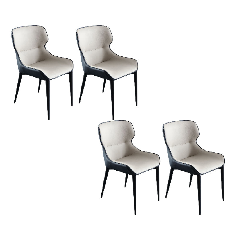 Contemporary Style Dining Chairs Arm Dining Chairs with Metal Legs for Kitchen
