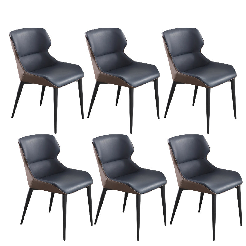 Contemporary Style Dining Chairs Arm Dining Chairs with Metal Legs for Kitchen
