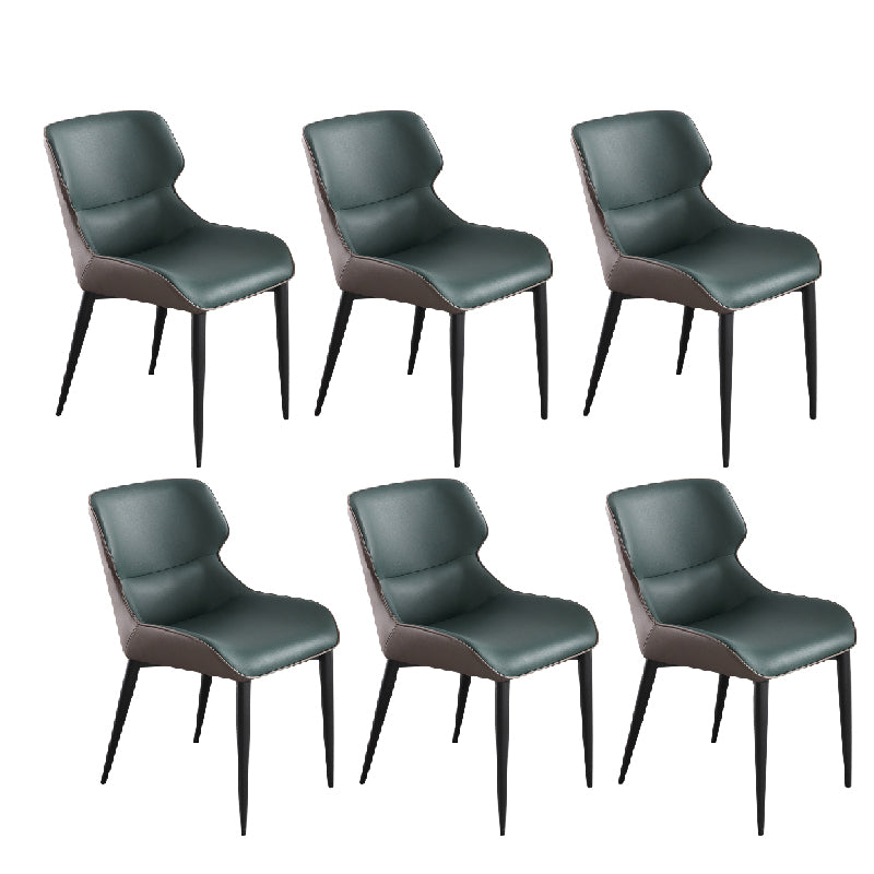 Contemporary Style Dining Chairs Arm Dining Chairs with Metal Legs for Kitchen
