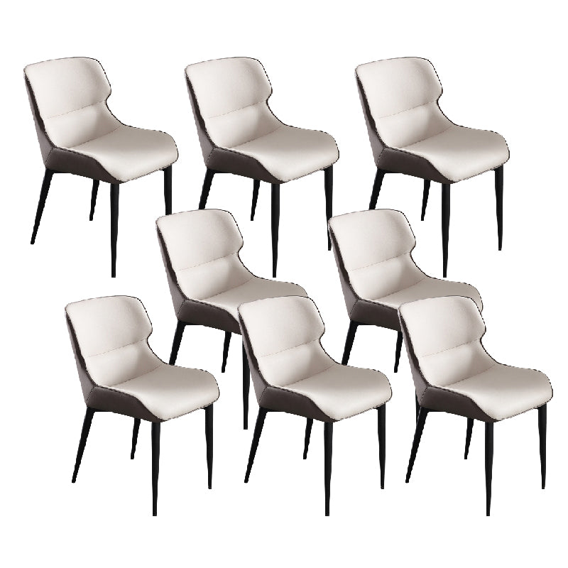 Contemporary Style Dining Chairs Arm Dining Chairs with Metal Legs for Kitchen