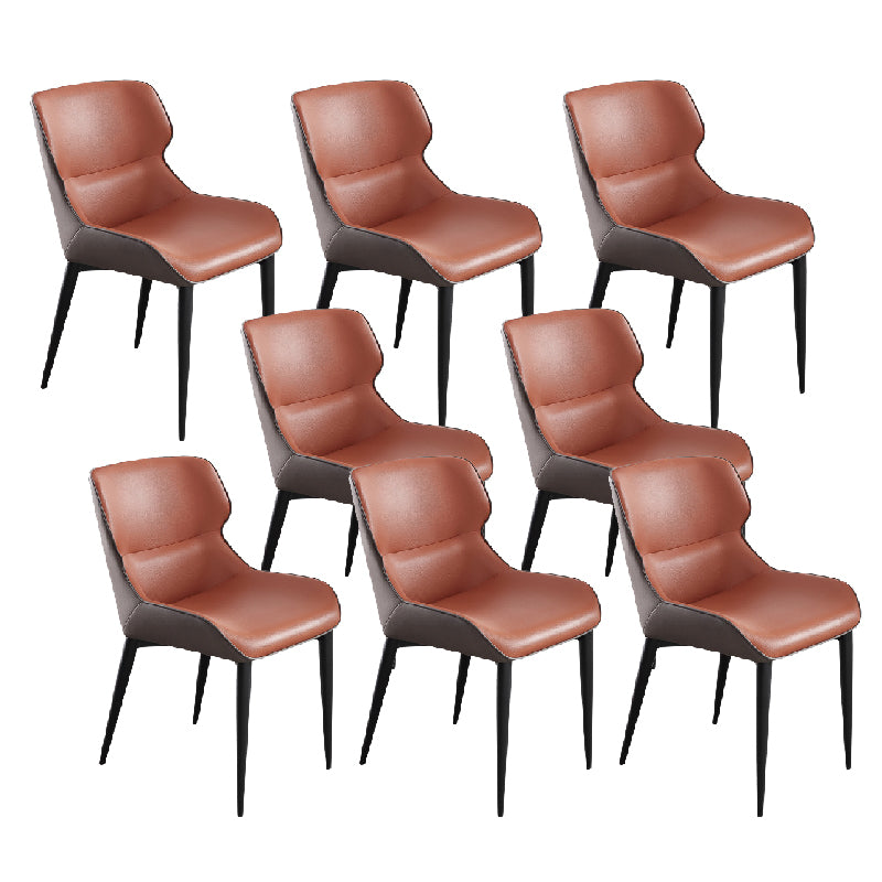 Contemporary Style Dining Chairs Arm Dining Chairs with Metal Legs for Kitchen