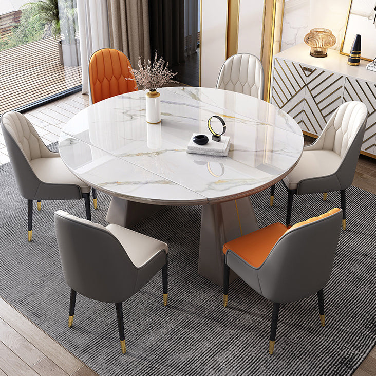 Contemporary Style Dining Chair Arm Dining Chairs with Metal Legs for Kitchen