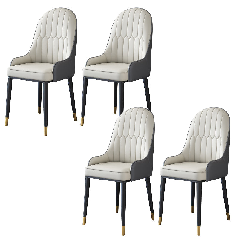 Contemporary Style Dining Chair Arm Dining Chairs with Metal Legs for Kitchen