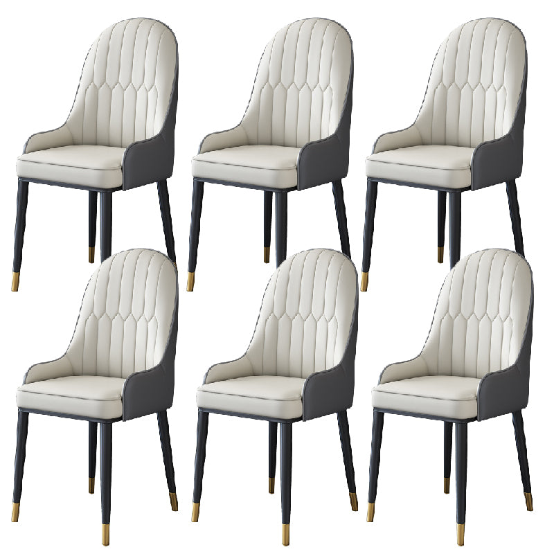 Contemporary Style Dining Chair Arm Dining Chairs with Metal Legs for Kitchen