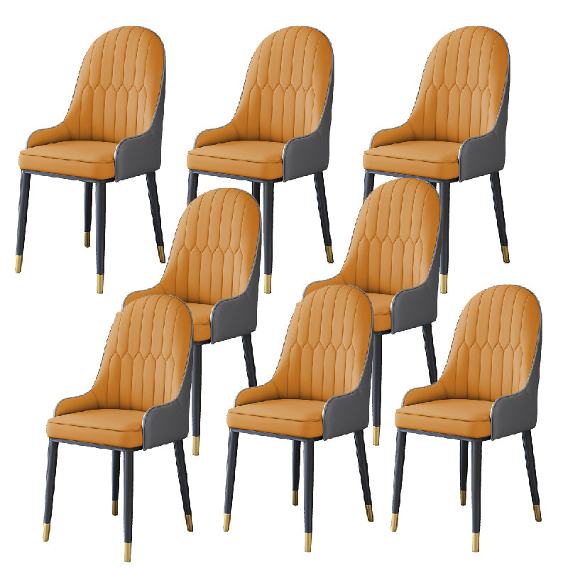 Contemporary Style Dining Chair Arm Dining Chairs with Metal Legs for Kitchen