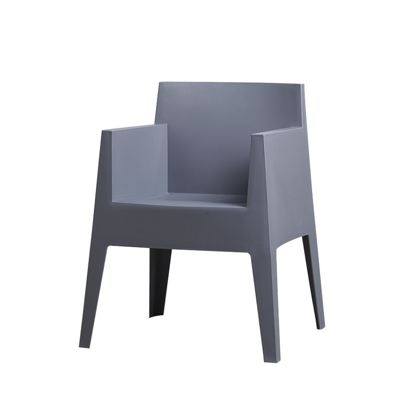 Contemporary Style Dining Chairs Arm Dining Chairs with Plastic Legs for Kitchen