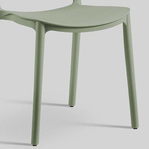 Contemporary Style Dining Chairs Armless Dining Chairs with Plastic Legs for Kitchen