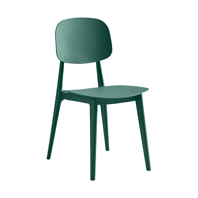 Contemporary Style Dining Chair Armless Dining Chairs with Plastic Legs for Kitchen