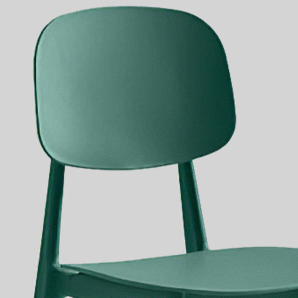 Contemporary Style Dining Chair Armless Dining Chairs with Plastic Legs for Kitchen