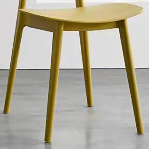 Contemporary Style Dining Chair Armless Dining Chairs with Plastic Legs for Kitchen