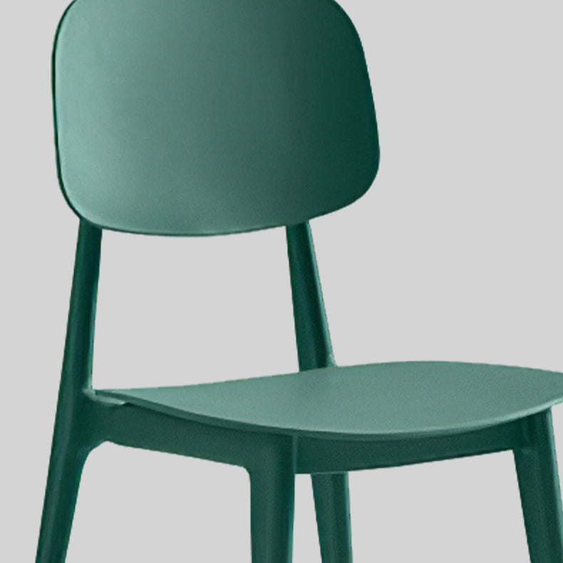 Contemporary Style Dining Chair Armless Dining Chairs with Plastic Legs for Kitchen