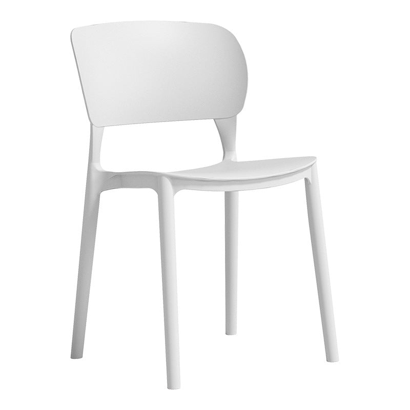 Contemporary Style Dining Chair Armless Dining Chair with Plastic Legs for Kitchen