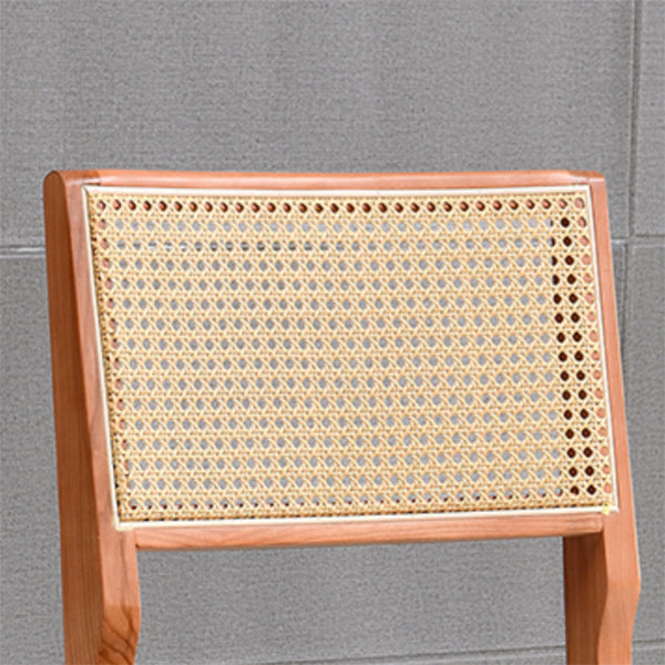 Traditional Style Dining Chair Solid Wood Cane Back Chair for Home