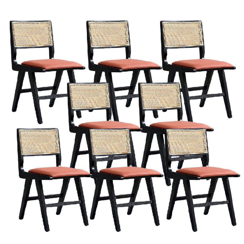 Traditional Style Dining Chair Solid Wood Cane Back Chair for Home