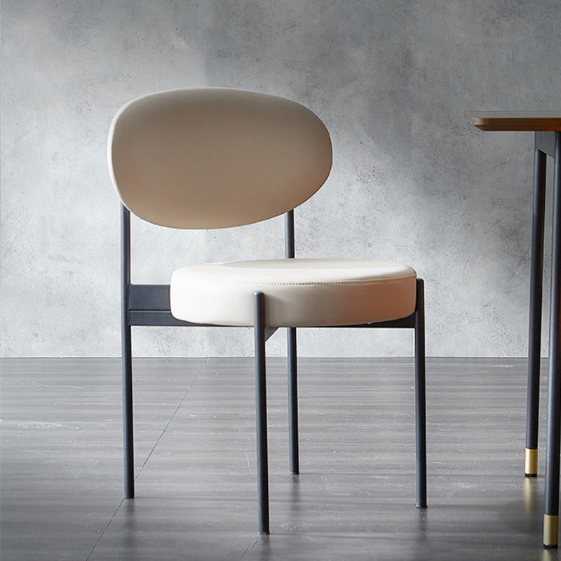 Industrial Armless Dining Chairs Open Back Dining Side Chair