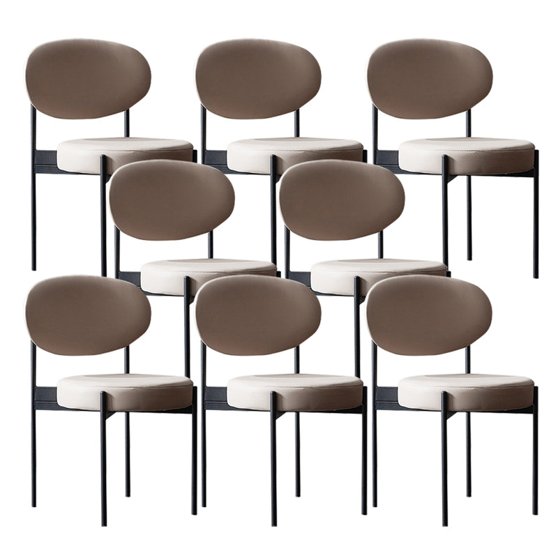 Industrial Armless Dining Chairs Open Back Dining Side Chair