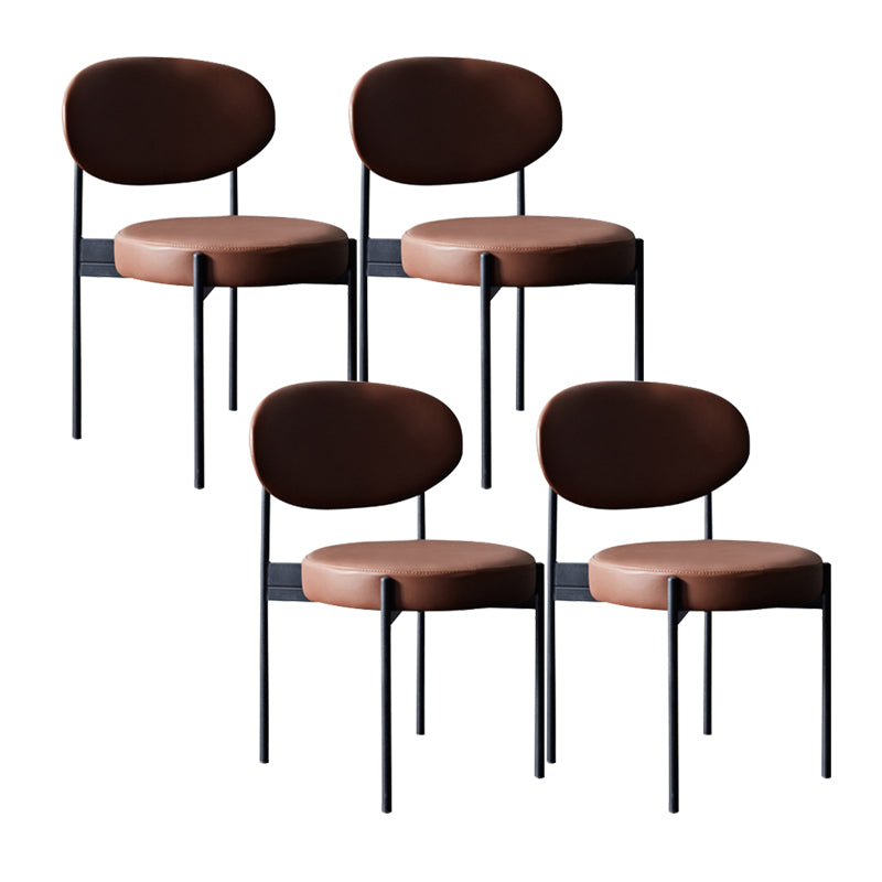 Industrial Armless Dining Chairs Open Back Dining Side Chair