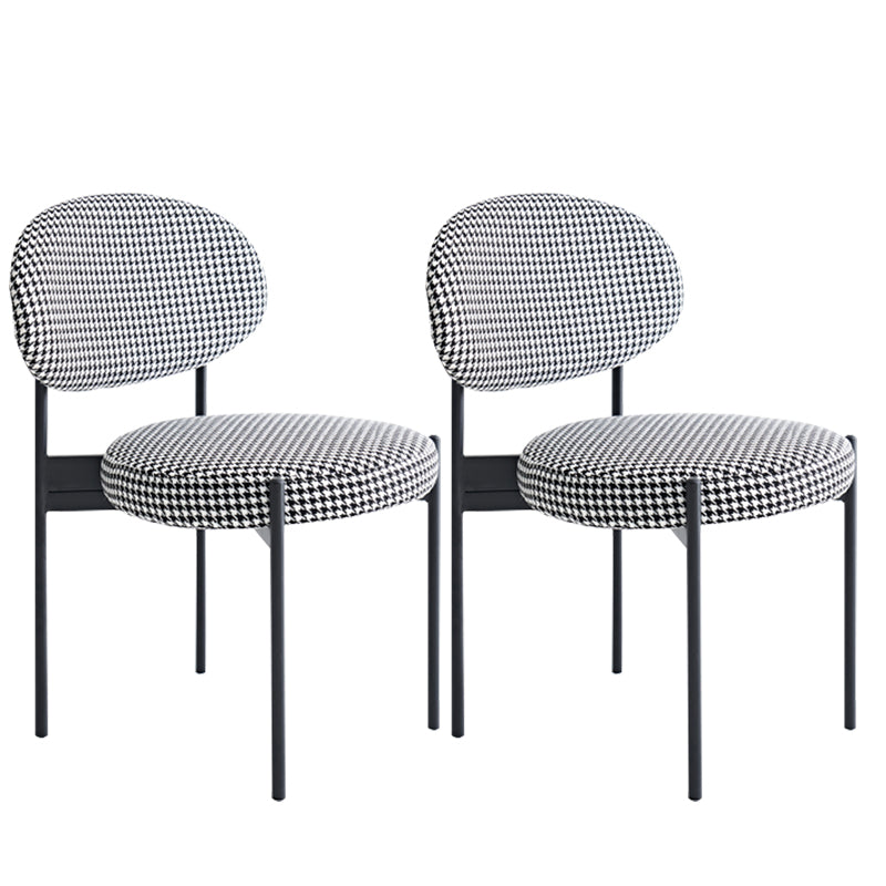 Industrial Armless Dining Chairs Open Back Dining Side Chair