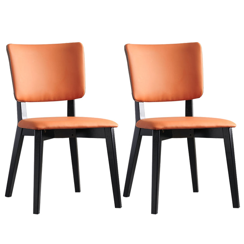 Oak Solid Wood Dining Chair Upholstered Armless Dining Chairs