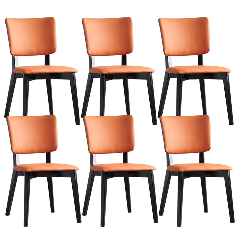 Oak Solid Wood Dining Chair Upholstered Armless Dining Chairs