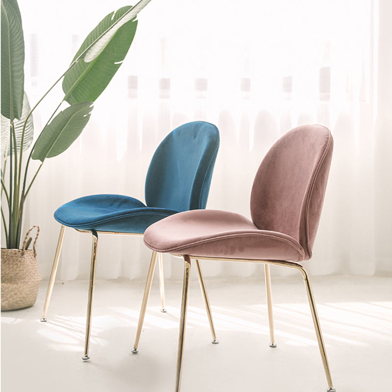 Glam Style Dining Chair Upholstered Dining Side Chair for Indoor