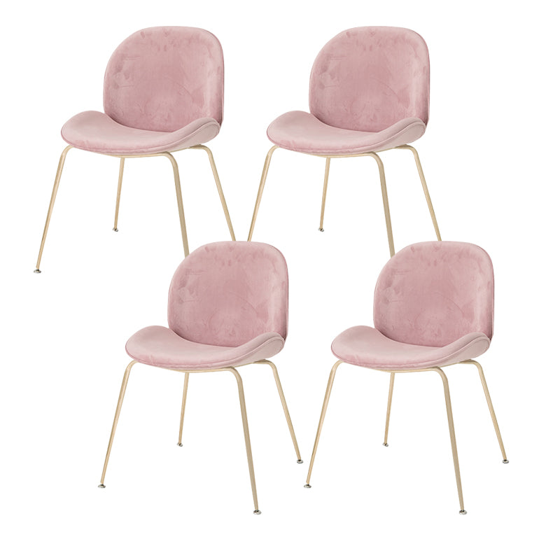 Glam Style Dining Chair Upholstered Dining Side Chair for Indoor