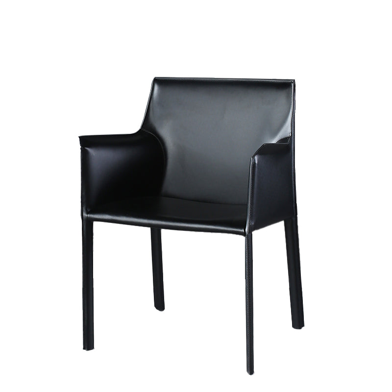 Contemporary Dining Arm Chair Faux Leather Home Dining Side Chair
