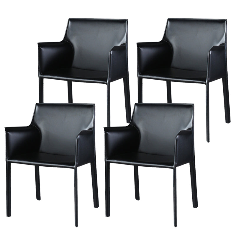 Contemporary Dining Arm Chair Faux Leather Home Dining Side Chair