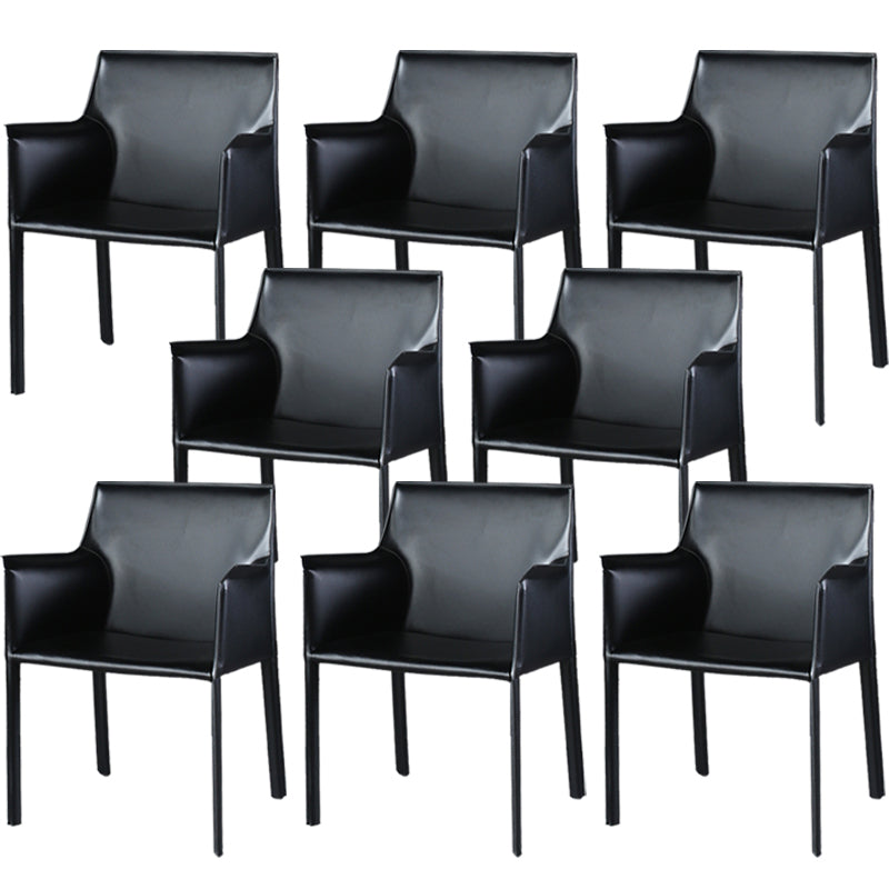 Contemporary Dining Arm Chair Faux Leather Home Dining Side Chair