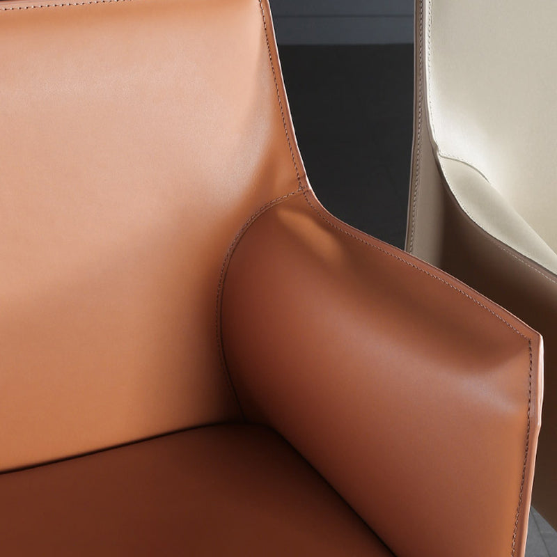 Contemporary Dining Arm Chair Faux Leather Home Dining Side Chair