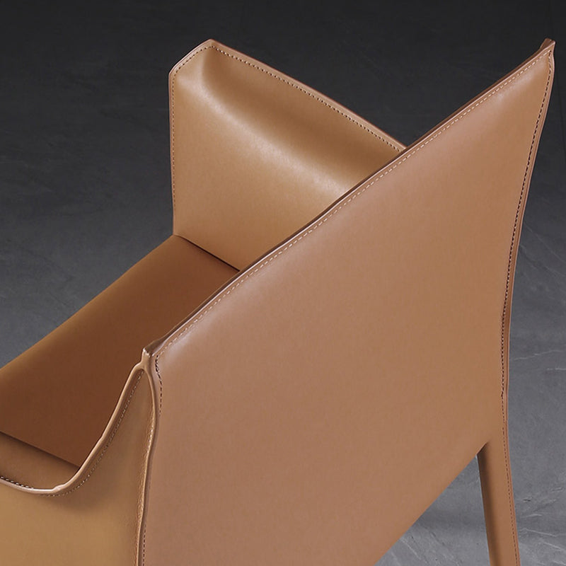 Contemporary Dining Arm Chair Faux Leather Home Dining Side Chair
