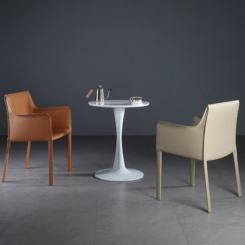 Contemporary Dining Arm Chair Faux Leather Home Dining Side Chair