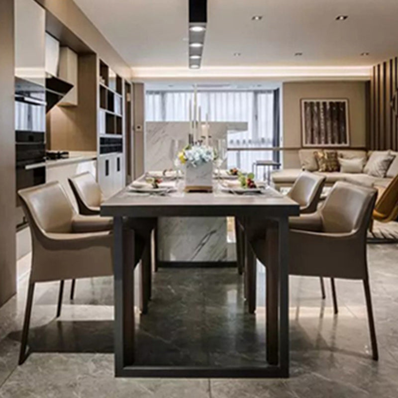 Contemporary Dining Arm Chair Faux Leather Home Dining Side Chair