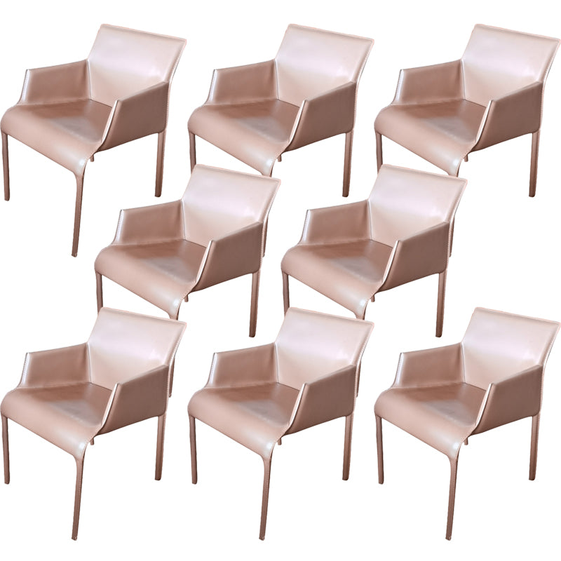 Contemporary Dining Arm Chair Faux Leather Home Dining Side Chair