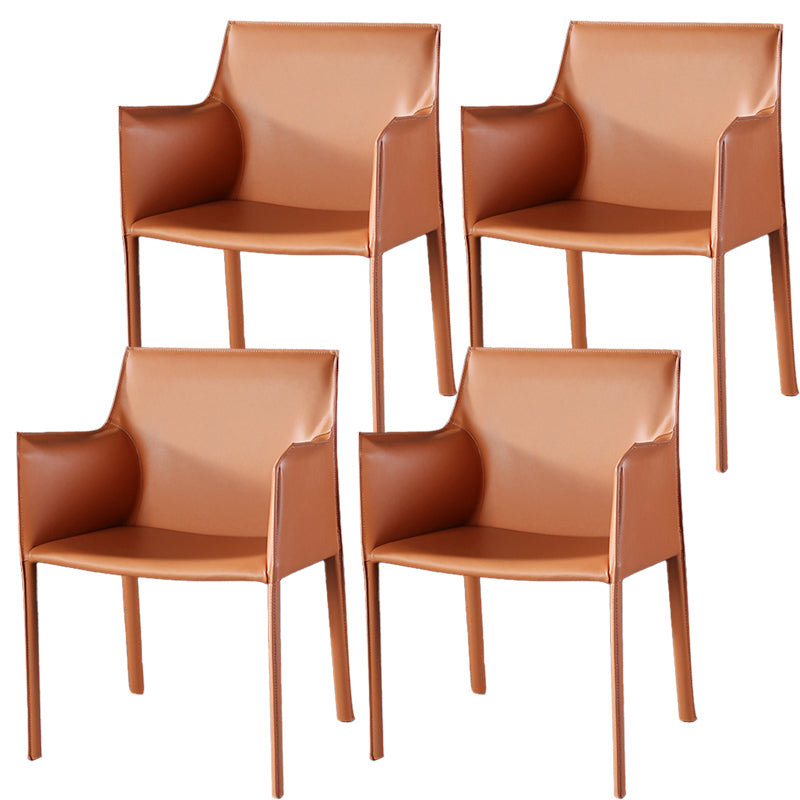 Contemporary Dining Arm Chair Faux Leather Home Dining Side Chair