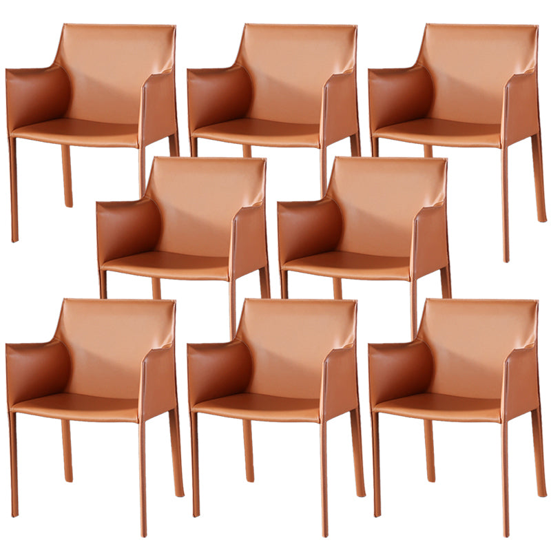 Contemporary Dining Arm Chair Faux Leather Home Dining Side Chair