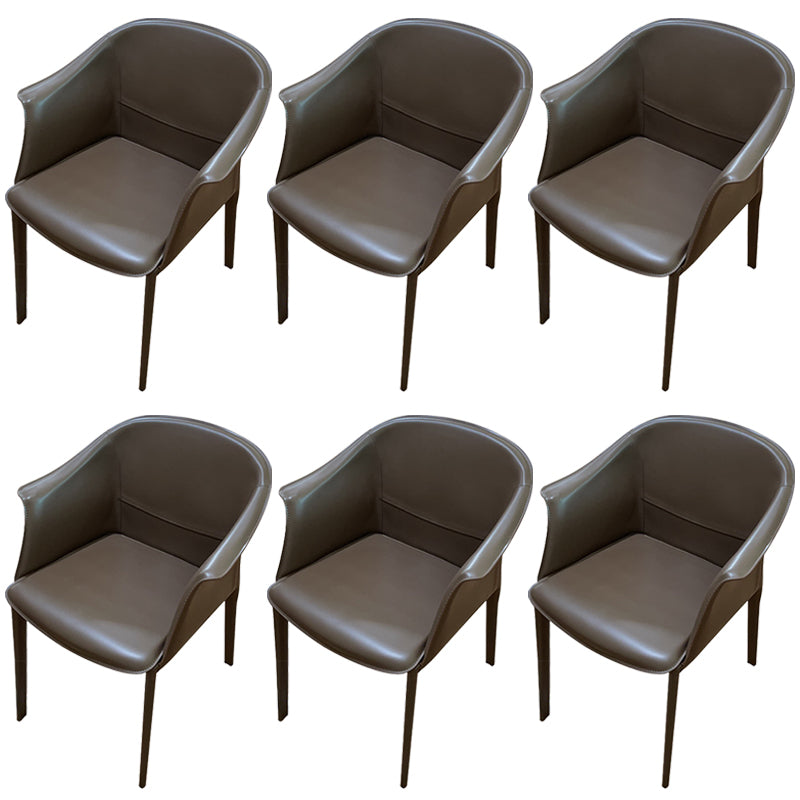 Contemporary Dining Arm Chair Faux Leather Home Dining Side Chair