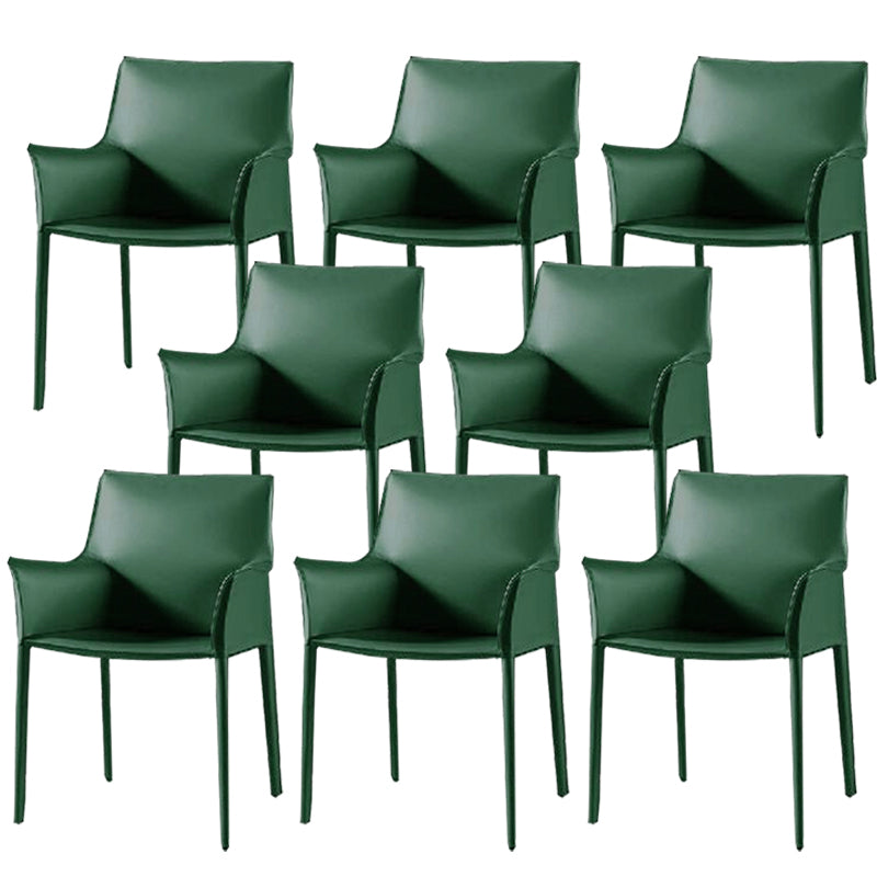 Contemporary Dining Arm Chair Faux Leather Home Dining Side Chair