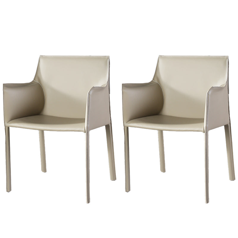 Contemporary Dining Arm Chair Faux Leather Home Dining Side Chair