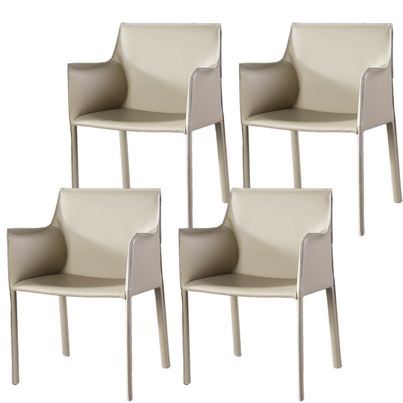 Contemporary Dining Arm Chair Faux Leather Home Dining Side Chair
