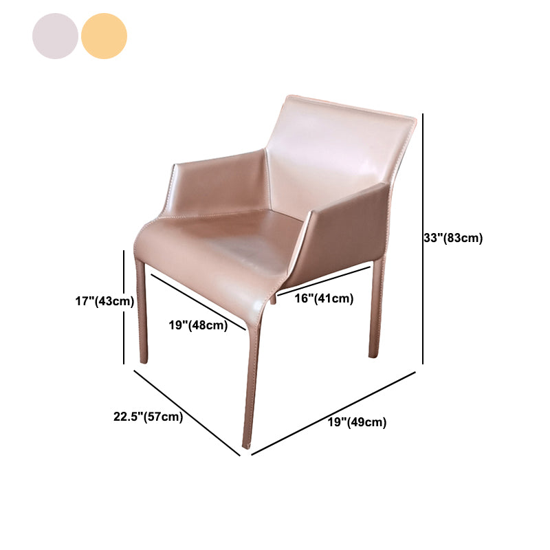 Contemporary Dining Arm Chair Faux Leather Home Dining Side Chair