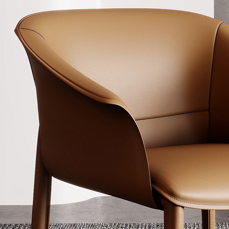 Faux Leather Arm Dining Chairs Contemporary Home Dining Side Chair