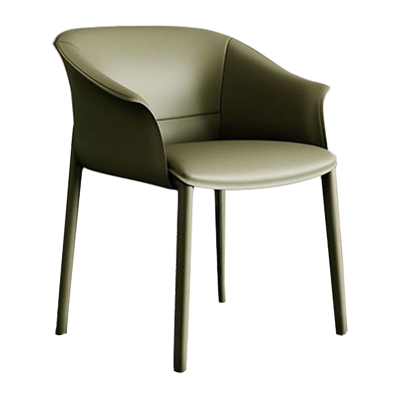 Faux Leather Arm Dining Chairs Contemporary Home Dining Side Chair